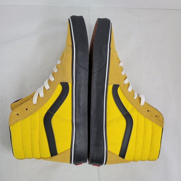 Vans SK8-HI Men's Cyber Yellow/Black Shoes US Size 12 - Picture 6 of 8